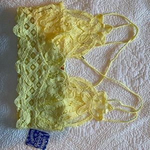 Yellow free people bralette